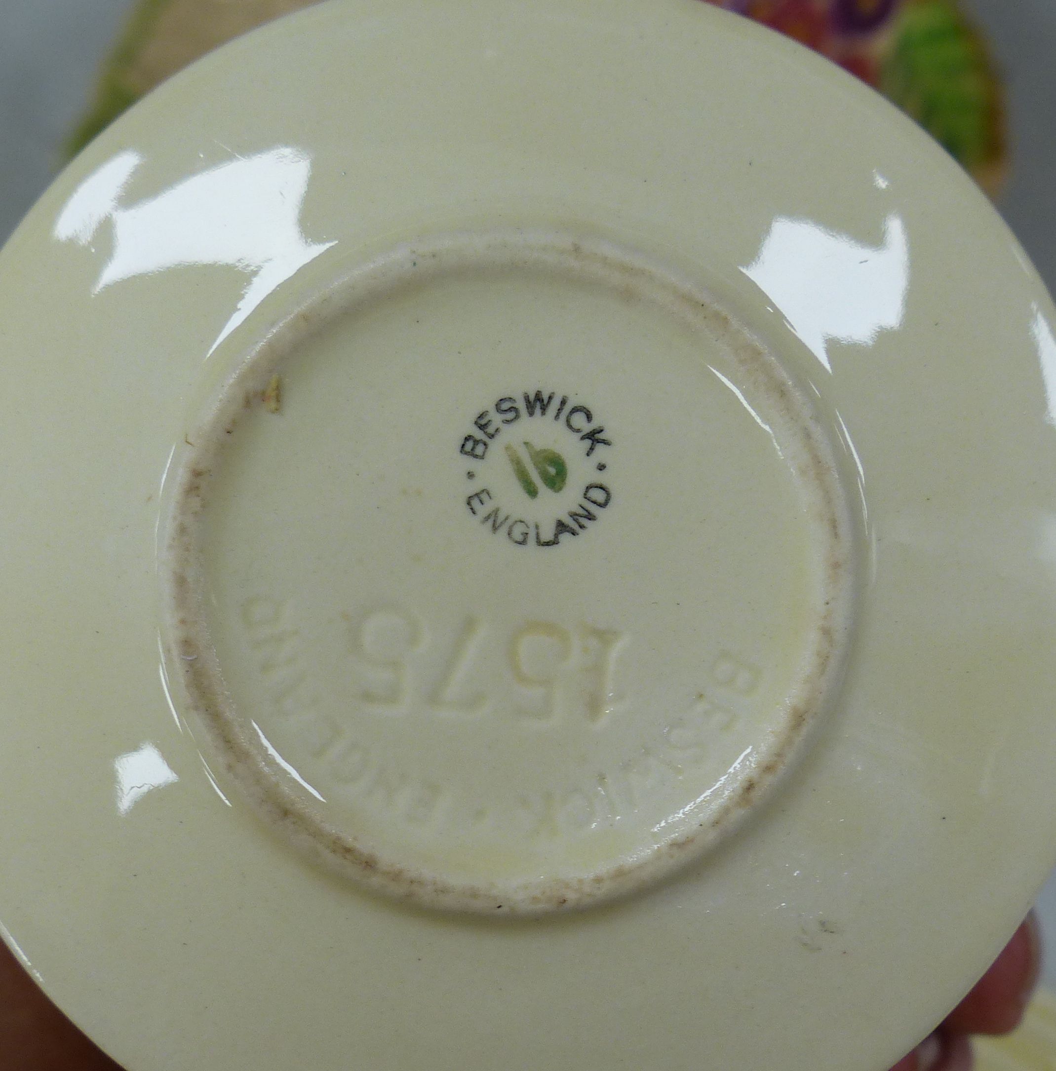 Miscellaneous china, including three cheese dishes, a Beswick preserve pot and cover, Carlton Ware and Imari dishes, etc.